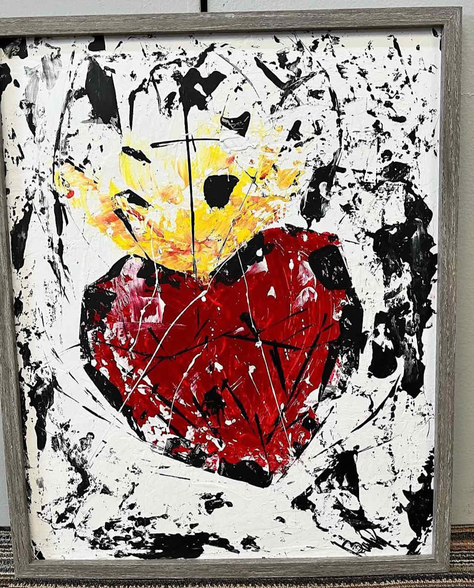 Sacred Heart of Jesus by Bibiana Rivero  Image: Abstract representation of Sacred  Heart of Jesus