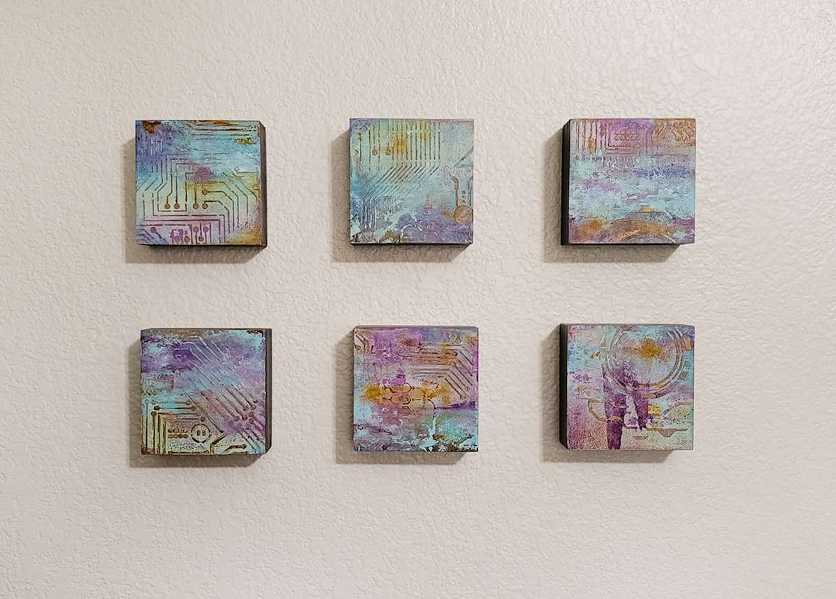 Dream Stream #1-6 by Deidre Greenly  Image: 6 separate paintings - versatile presentation options