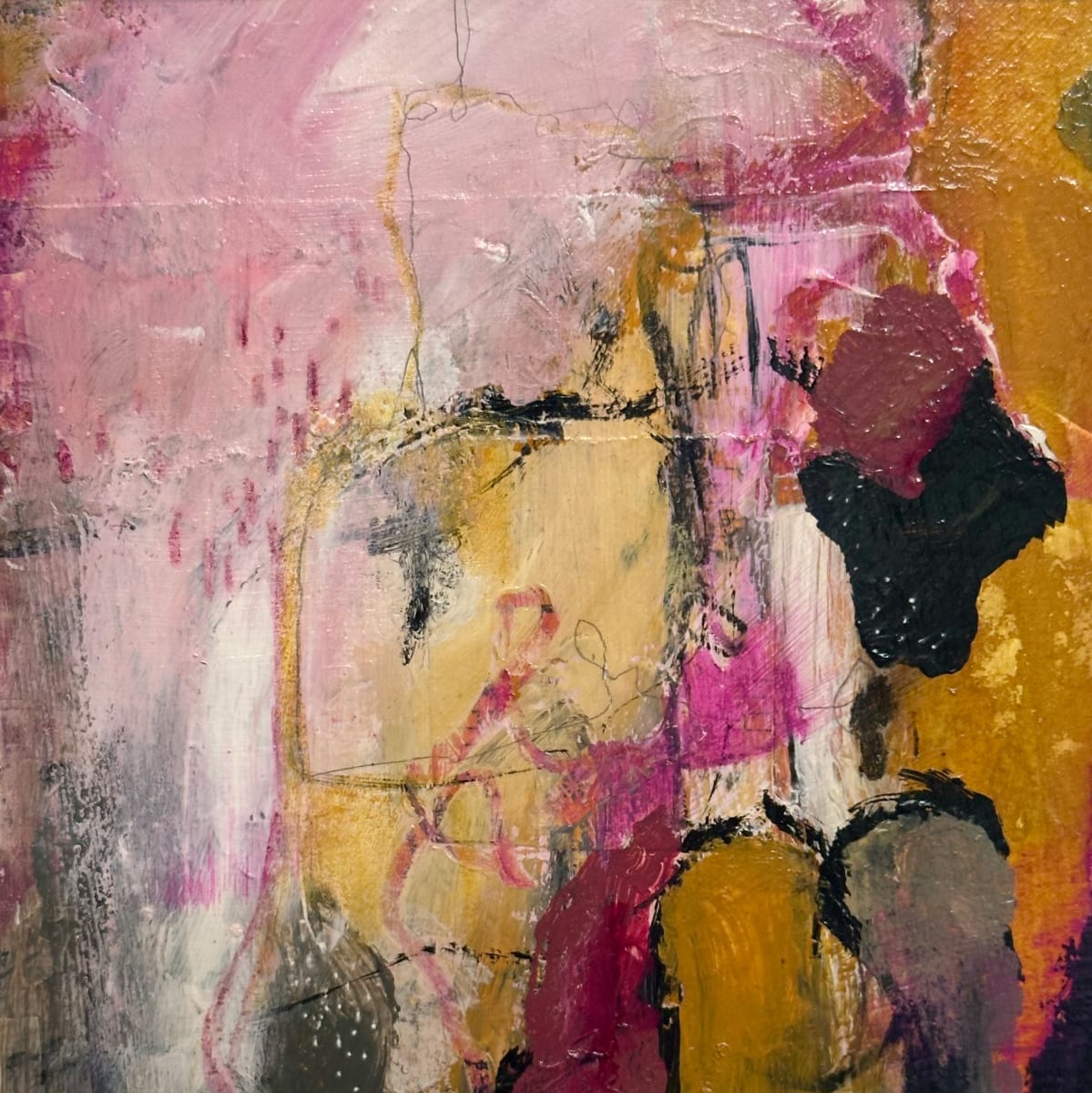 Ochre and Magenta 107 by Karin Husty 