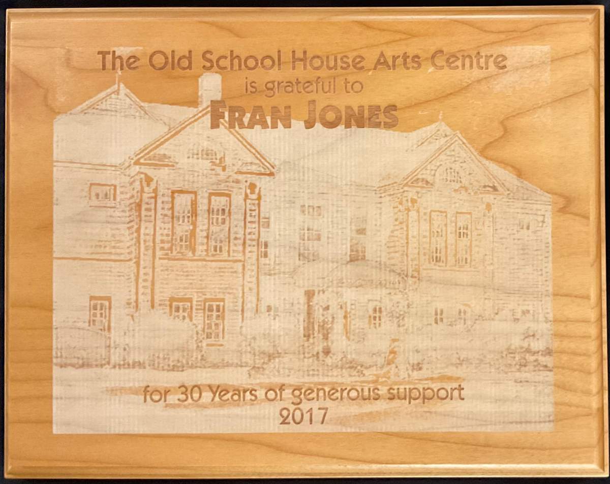 Support Plaque - Fran Jones by Fran Jones 