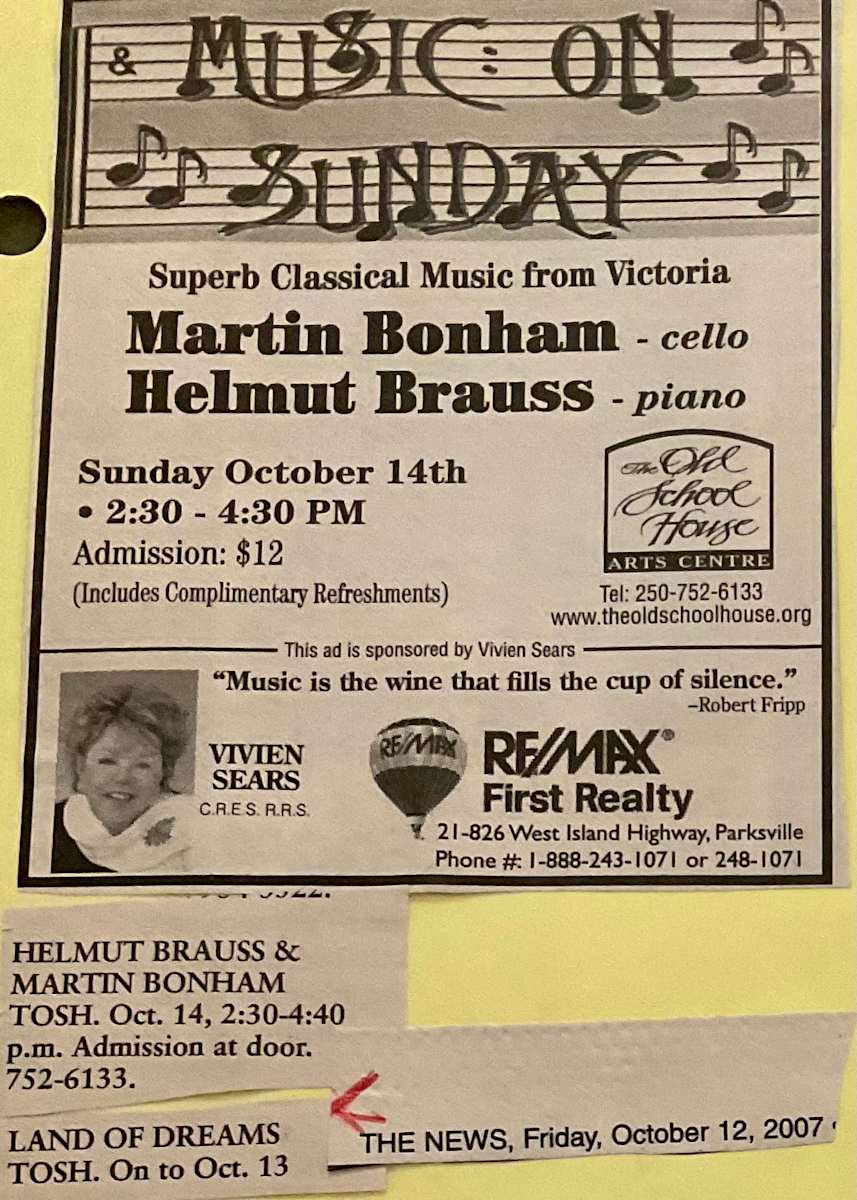 Music on Sunday - Superb Classical Music from Victoria Oct 2007 