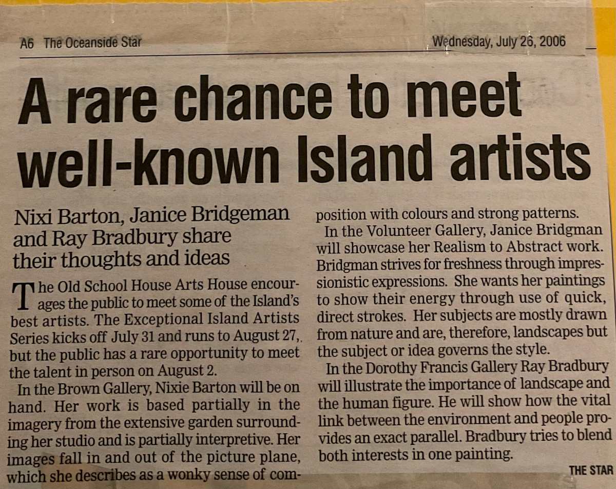 A rare chance to meet well-known Island artists 