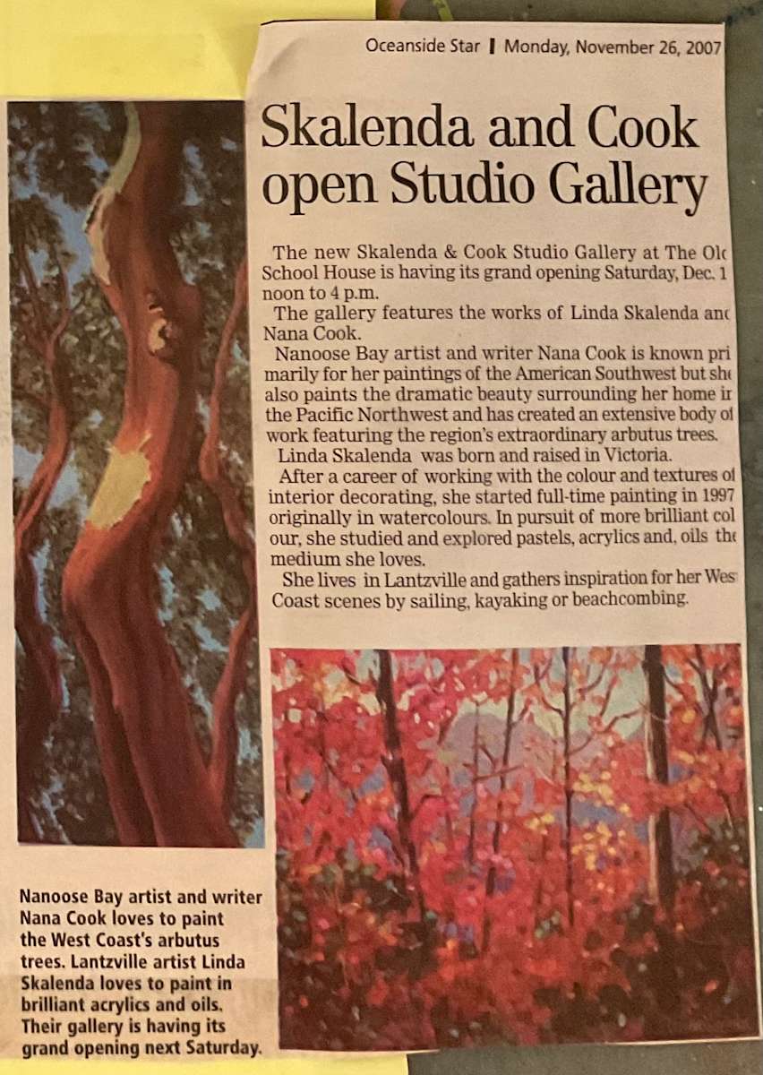 Skalenda and Cook open Studio Gallery by Linda Skalenda, Nana Cook 