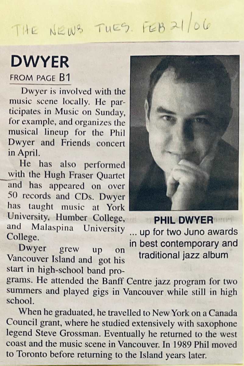 Dwyer by Phil Dwyer 