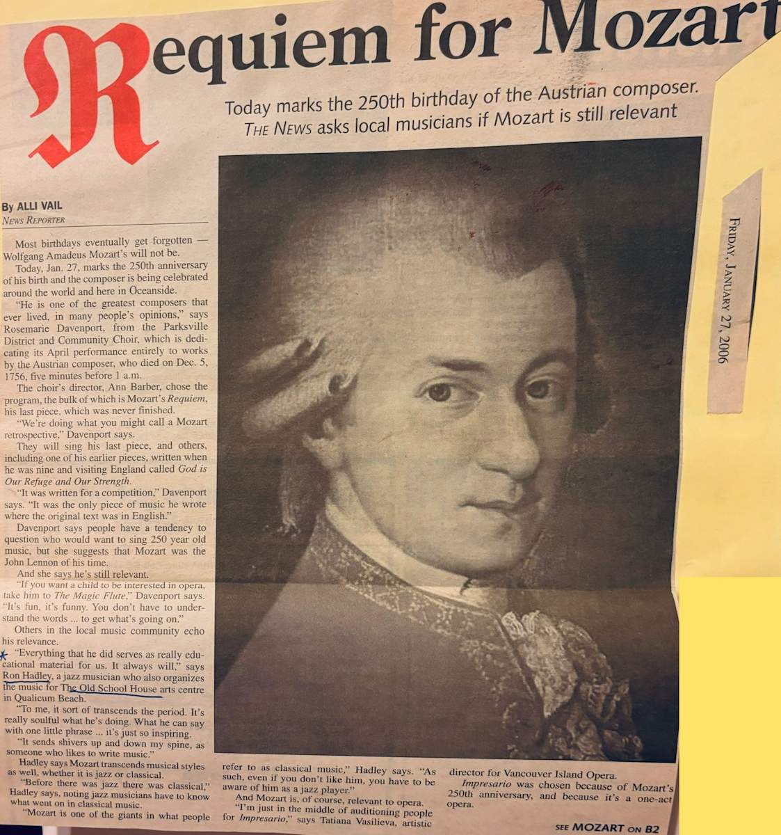 Requiem for Mozart by Ron Hadley 
