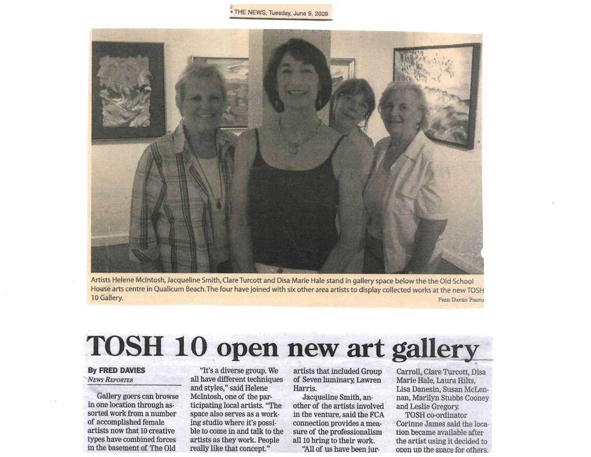 PQB News Clipping TOSH 10 June 9, 2009 by Disa Marie Hale, Helene McIntosh, Jacqueline Smith, Patricia Carroll, Clare Turcott, Lisa Danesin, Susan McLennan, Marilyn Stubbs Cooney, Leslie Gregory, Laura Hilts 