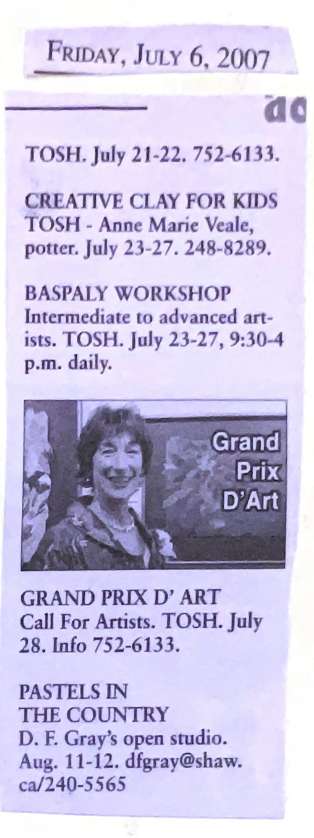 Arts Line-up July 2007 by Dan Gray, Anne Marie Veale 