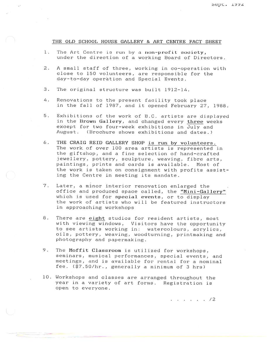 1992 Fact Sheet by Faye Smith, Larry Stubbins 
