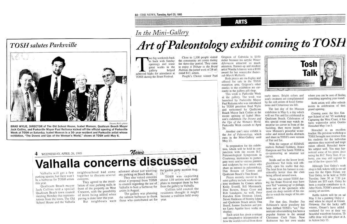 TOSH salutes Parksville by Paul Reitsma, Brad Wylie, Isabel Monson, Jack Collins  Image: top left