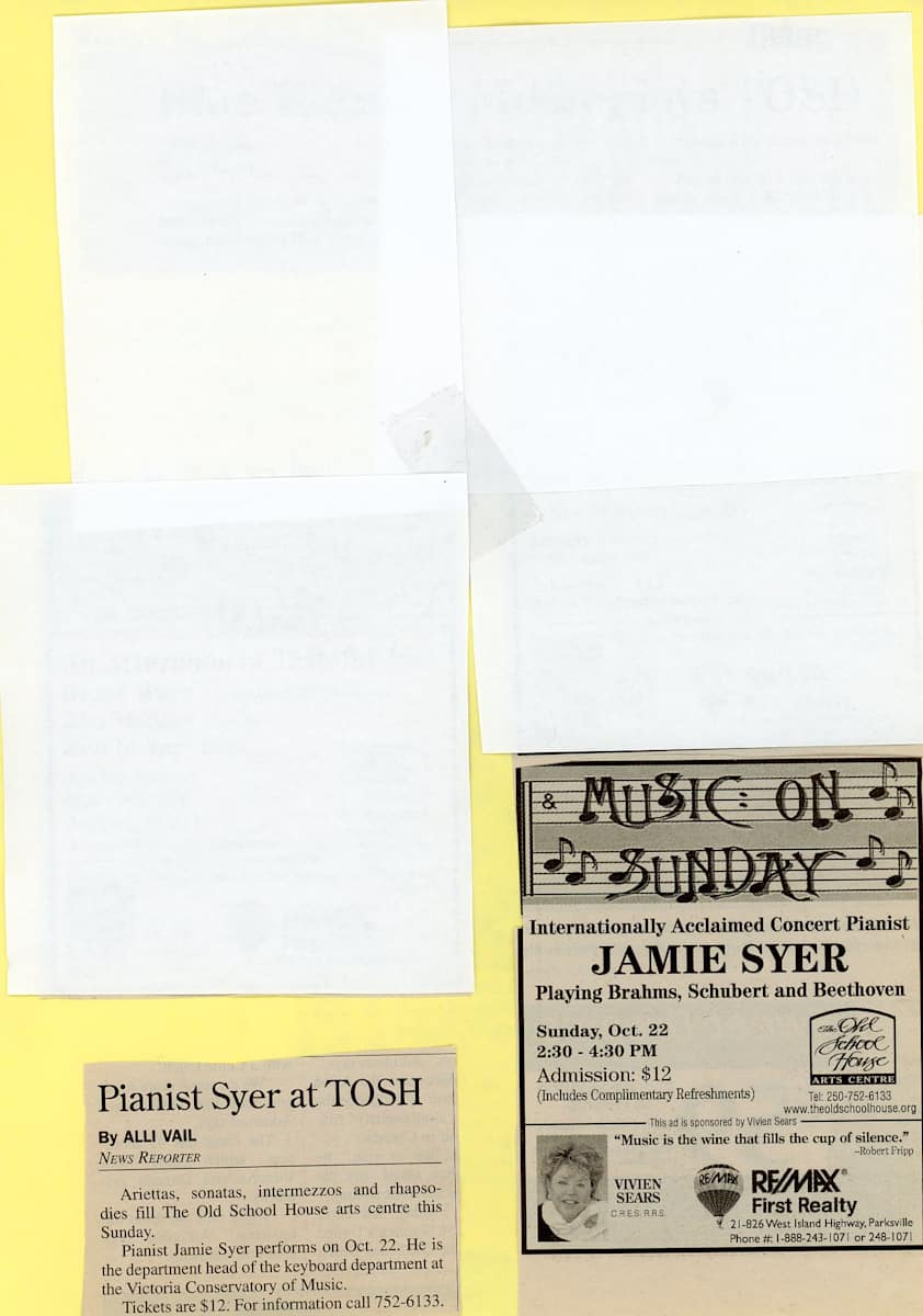 Pianist Syer at TOSH - 2006 by Jamie Syer 