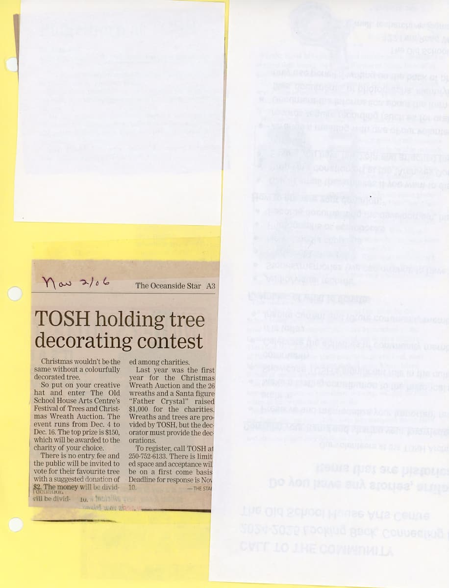 TOSH holding tree decorating contest - 2006 