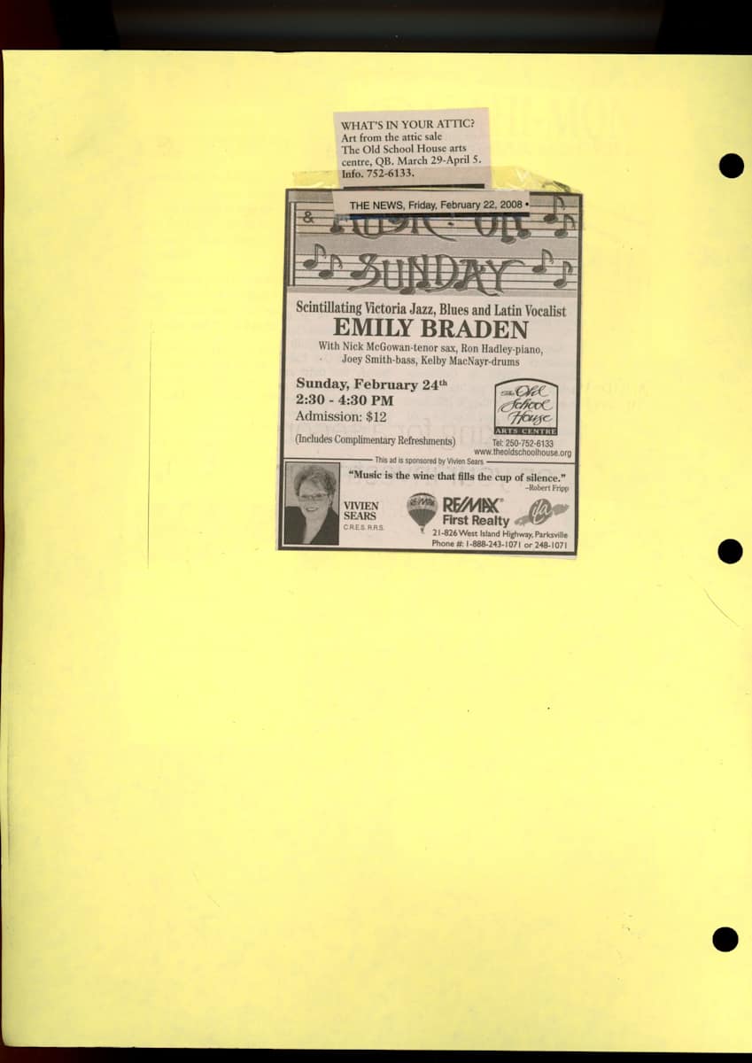 Music on Sunday- Emily Braden by Emily Braden, Ron Hadley, Kelby MacNayr, Nick McGowan, Joey Smith 