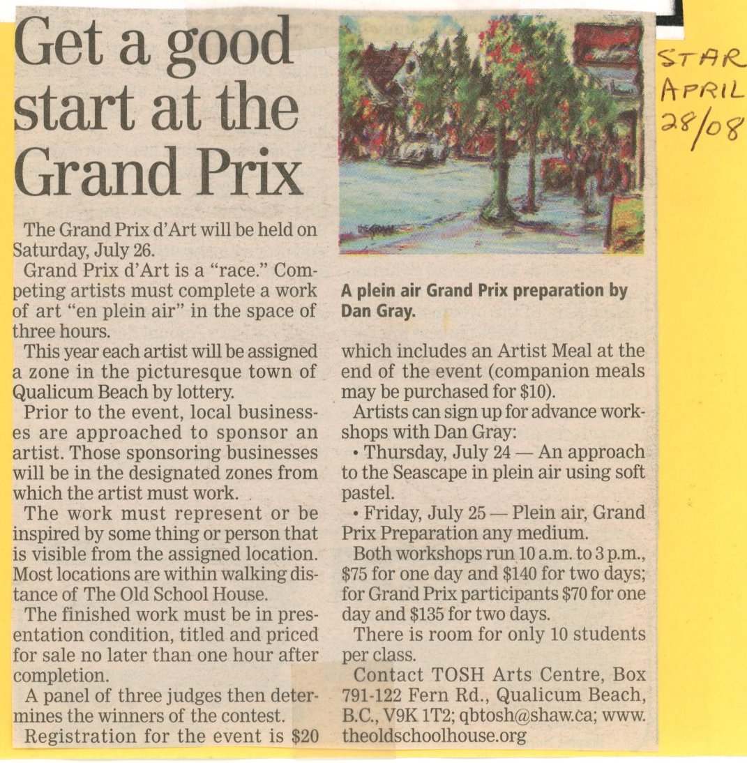 Get a good start at the Grand Prix - Star April 28/08 by Dan Gray 