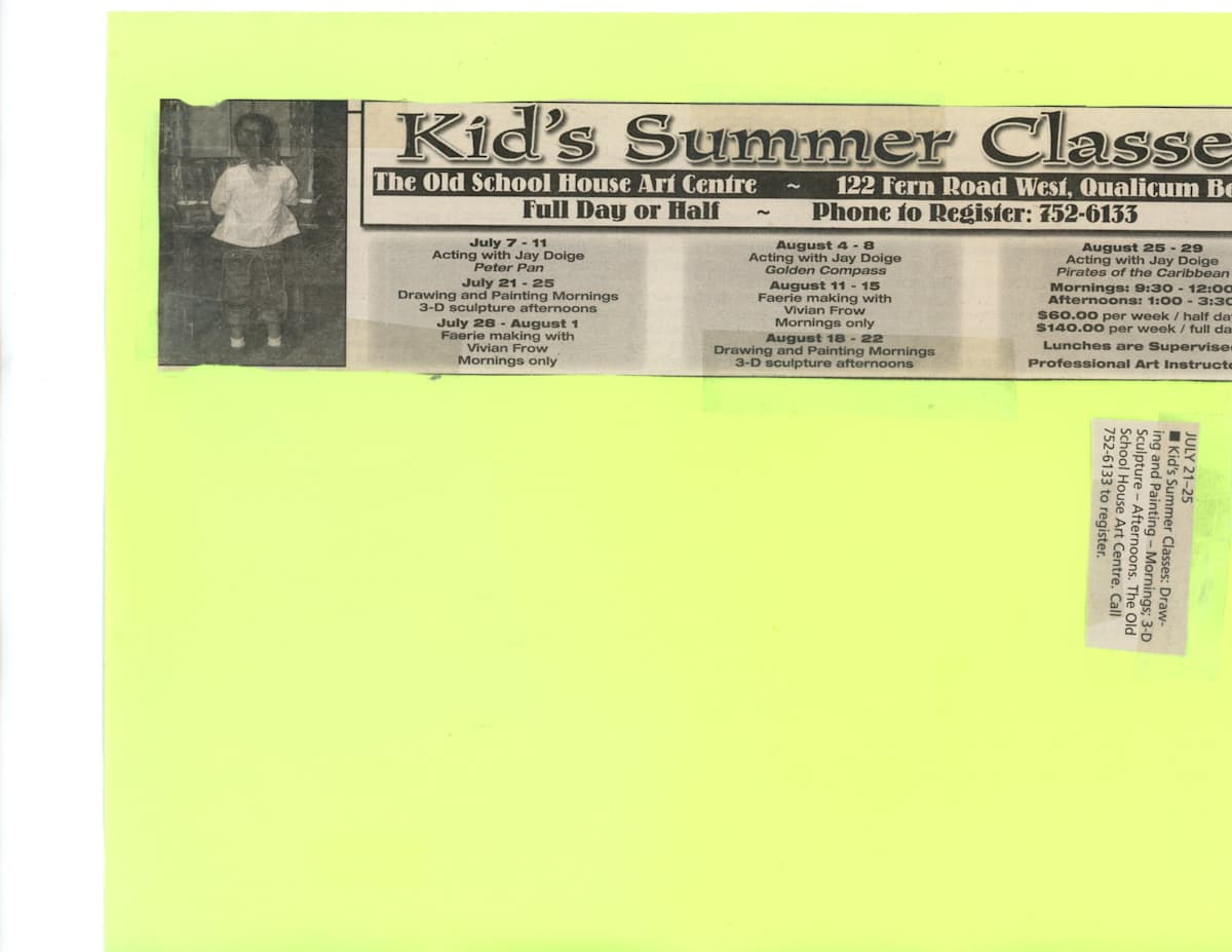 Kid's Summer Classes by Jay Doige, Vivian Frow 