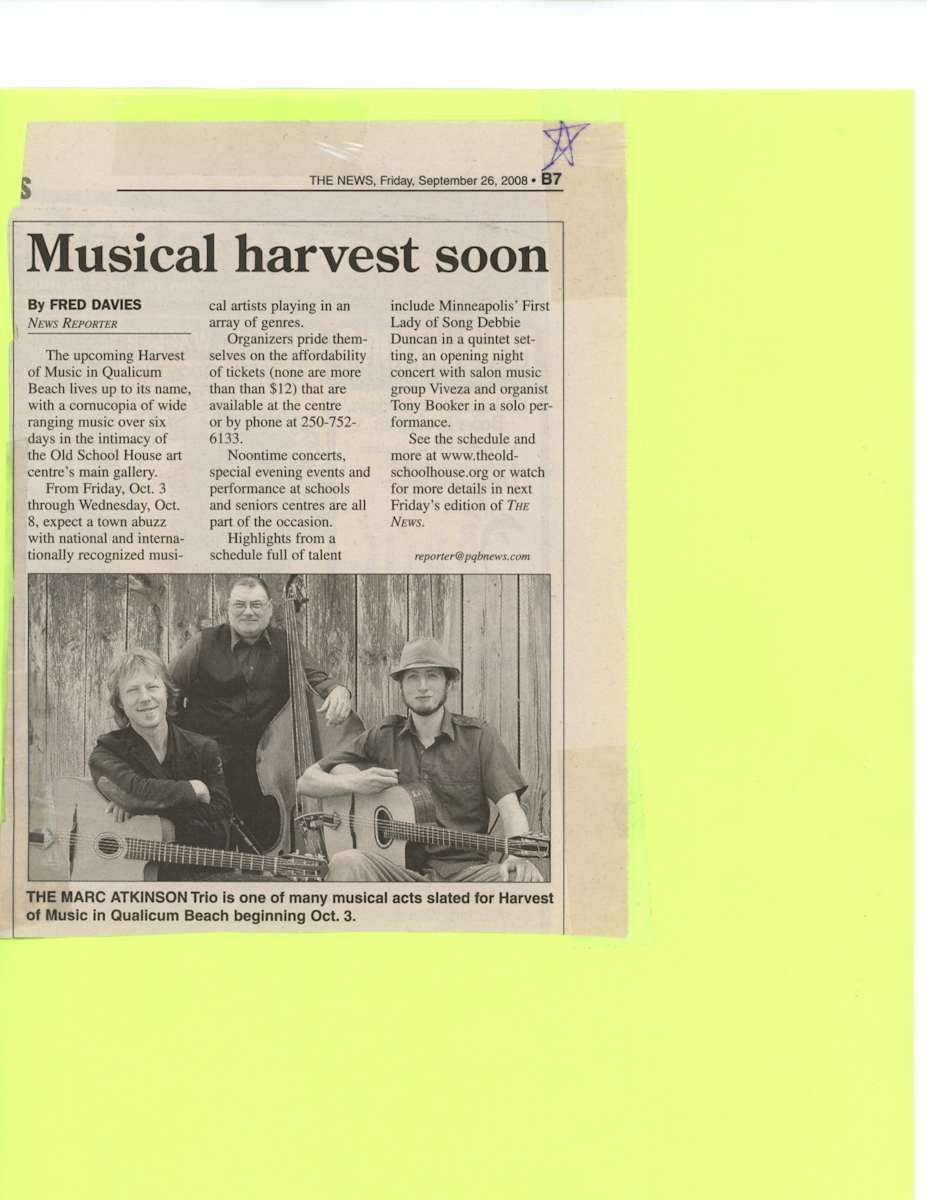 Musical harvest soon by Fred Davies, Ron Hadley, Corrine James, Kelby MacNayr, Marc Atkinson, Debbie Duncan, Tony Booker, Calvin Cairns, Paul O'Brien, Hollas Longton, Jim Cameron, Rick Kilburn, Jennifer Whittle, Daniel Nix, Matthew Poon, Jurgen gothe, Shifra Day, Blaine Dunaway  Image: ME.2008.09.G see other images