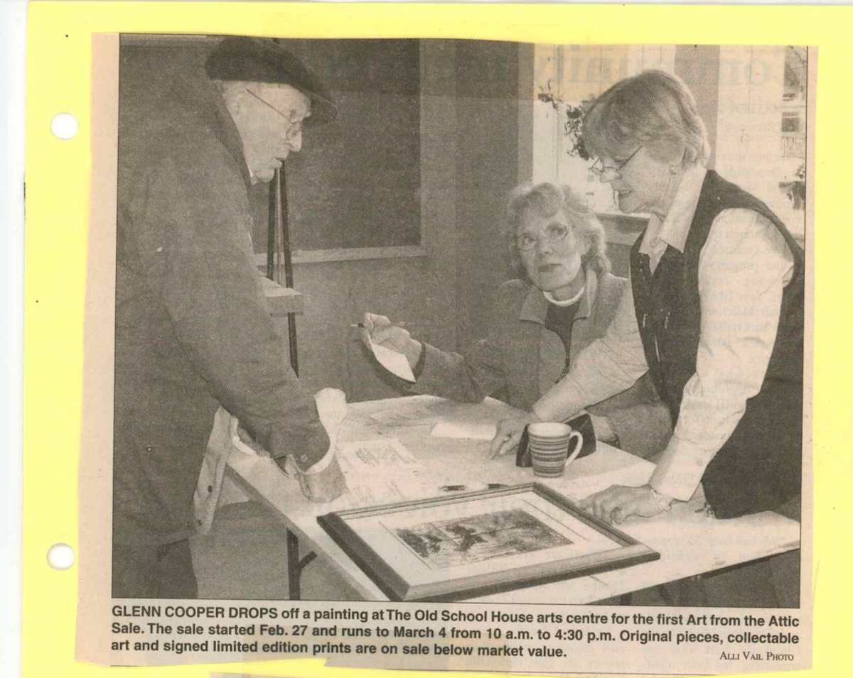 Glen Cooper drops off a painting, Image 1.