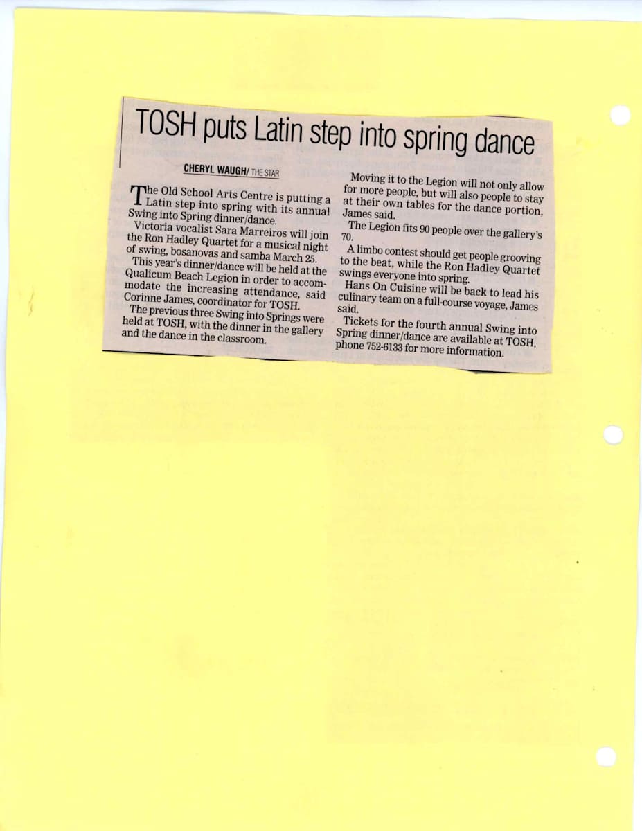 TOSH puts Latin step into spring dance by Sara Marreiros 
