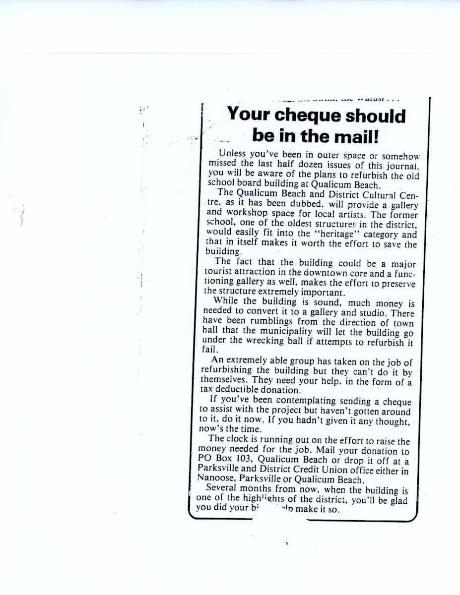 Your cheque should be in the mail! 