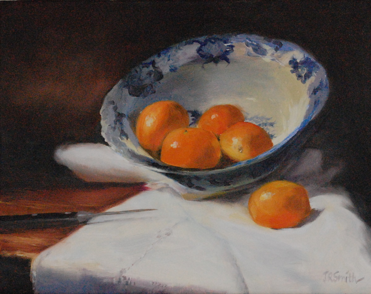 Clementines and Blue Willow by Jeanne Rosier Smith 