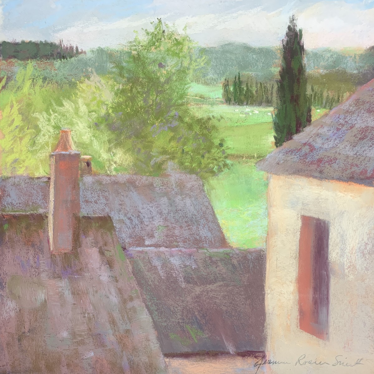 Rooftops of Normandy by Jeanne Rosier Smith 