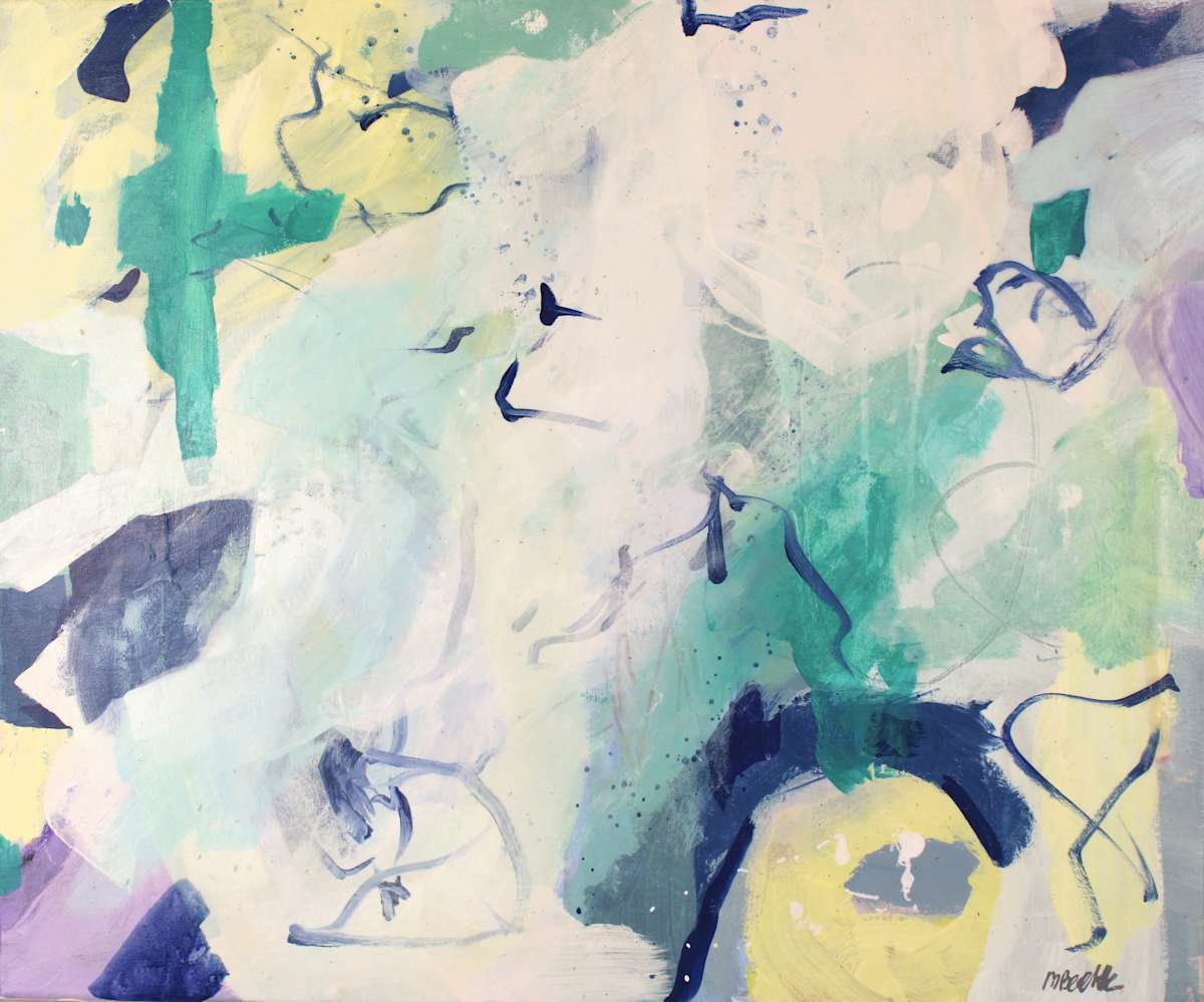 Float by Marianne Bechtle  Image: 20" x 24"  Acrylic, Cold Wax on Canvas