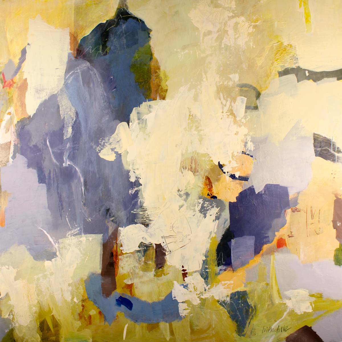 Viola by Marianne Bechtle  Image: Viola
36" x 36" x 2"
Acrylic, Cold Wax on Cradled Hardwood Panel