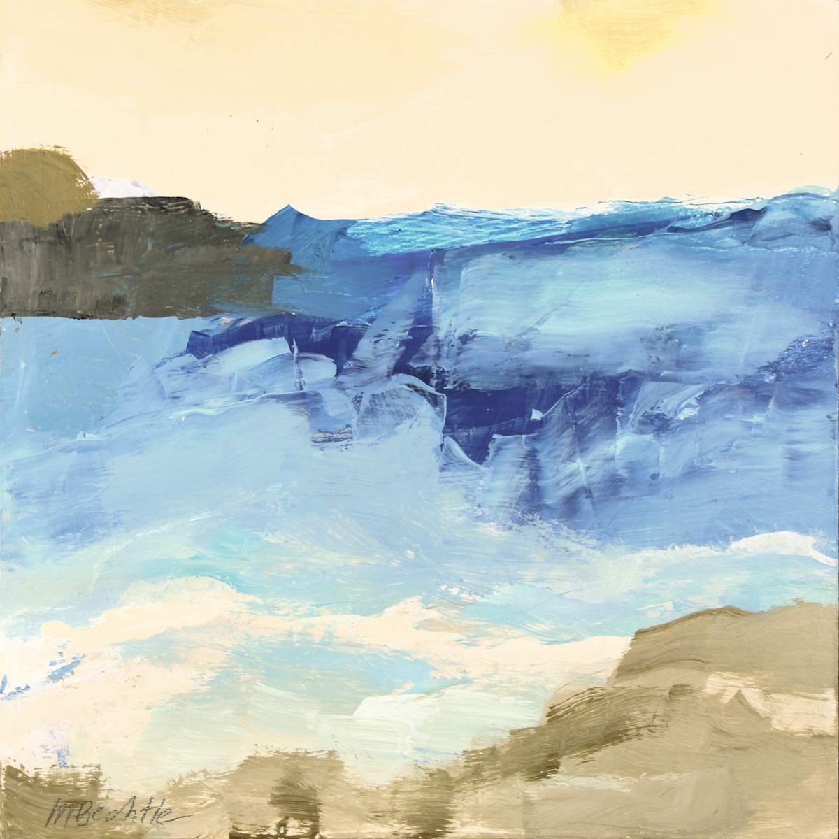 Channel by Marianne Bechtle  Image: Channel
12" x 12" Acrylic, Cold Wax on Hardwood Panel
