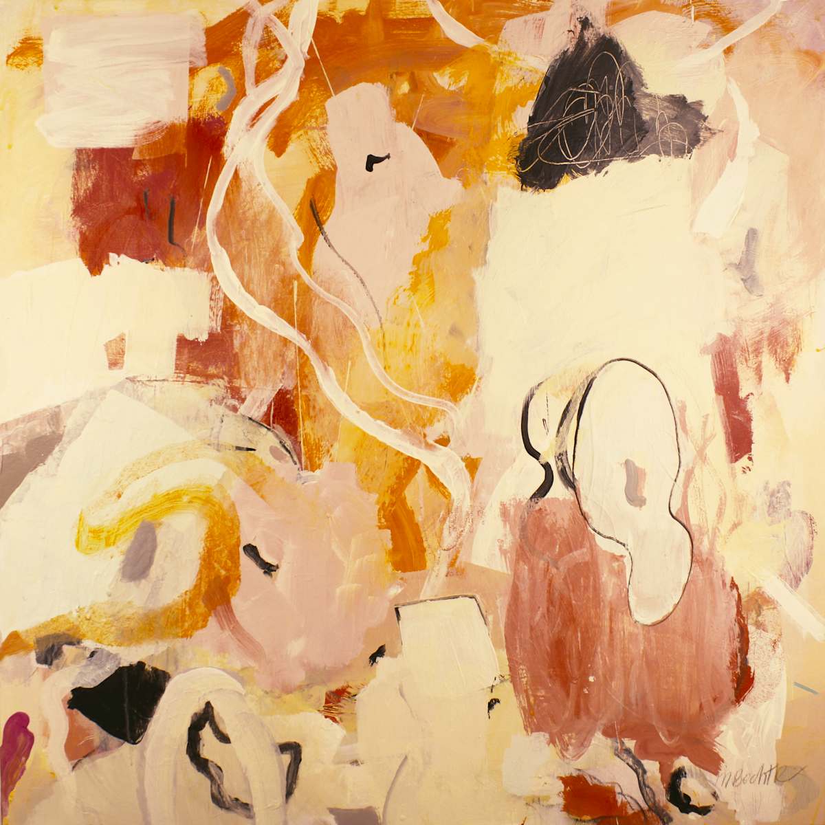 Little Rascals by Marianne Bechtle  Image: Little Rascals
30" x 30" Acrylic, Cold Wax on Canvas