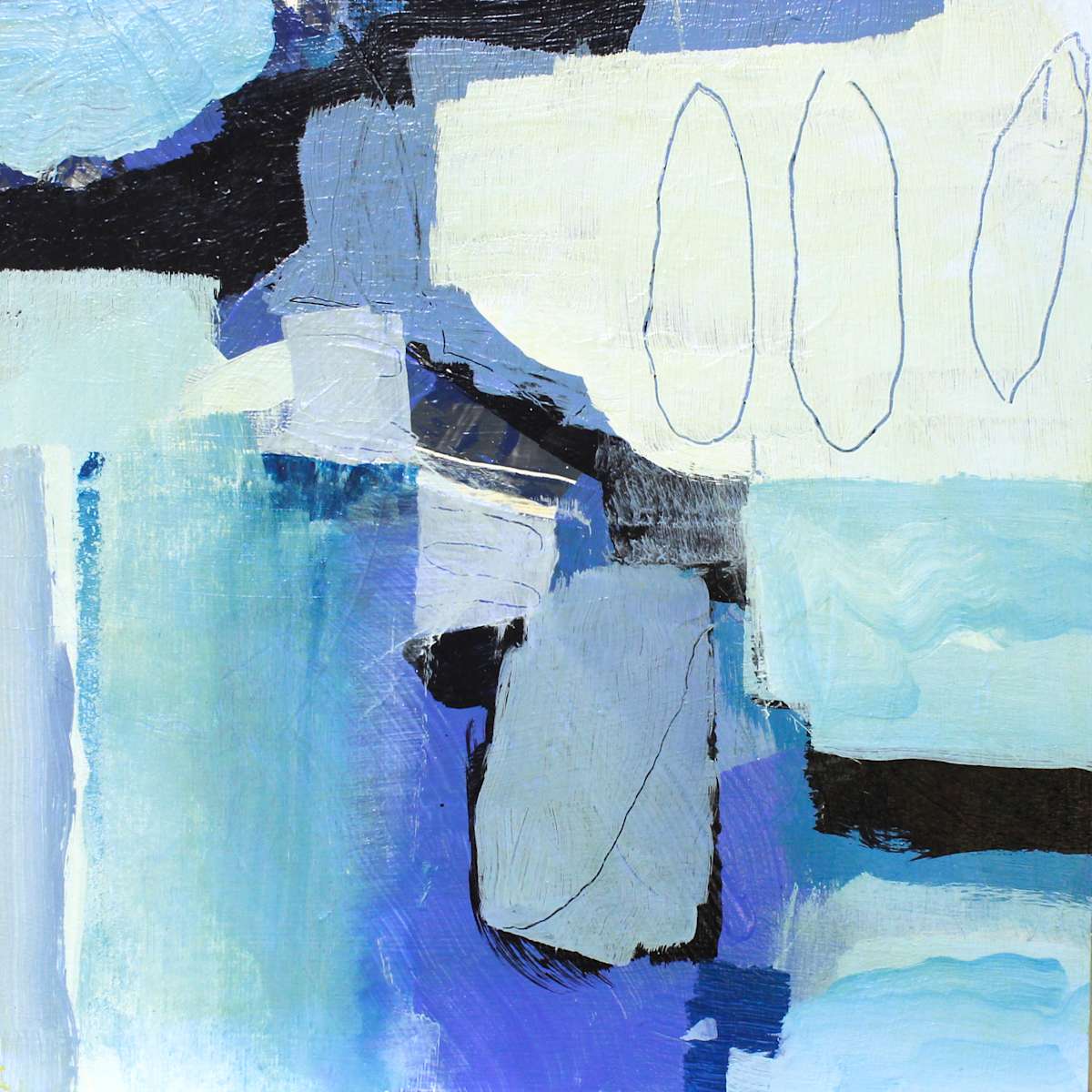 Immersion by Marianne Bechtle  Image: Immersion
12" x 12"
Acrylic, Cold Wax on Hardwood Panel, Framed