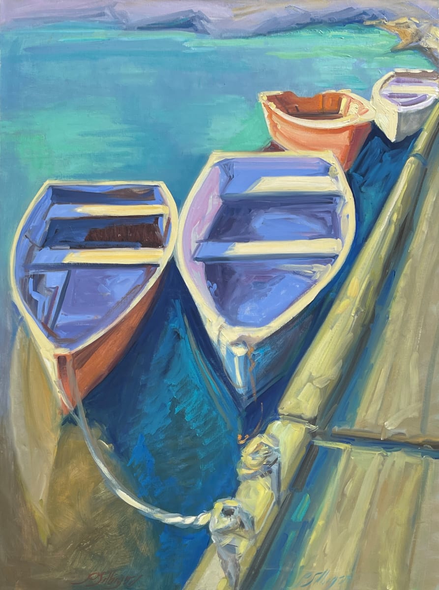 Dockside Boats by Patricia Silbiger 