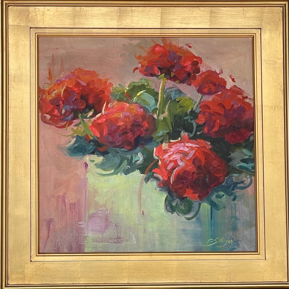 Study in Red 30 30 by Patricia Silbiger 