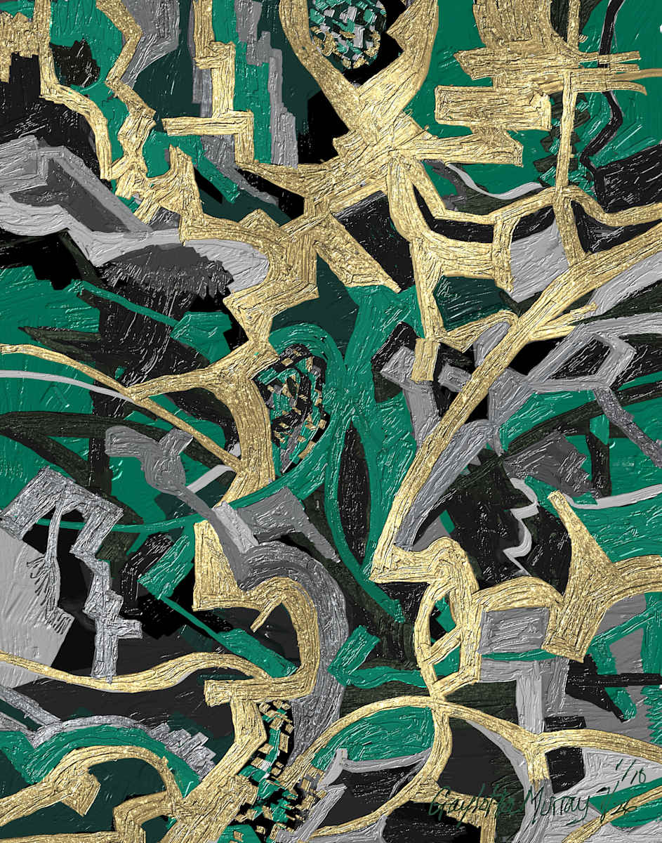 Gold Thicket (Dark Ground) by Gaylotta Murray, Image 1.