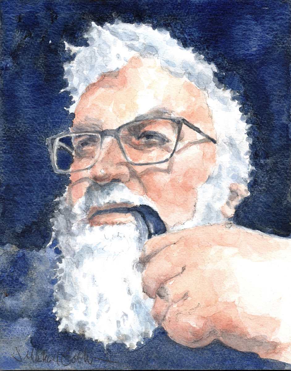 Brad with His Pipe by J Michael Gatlin 