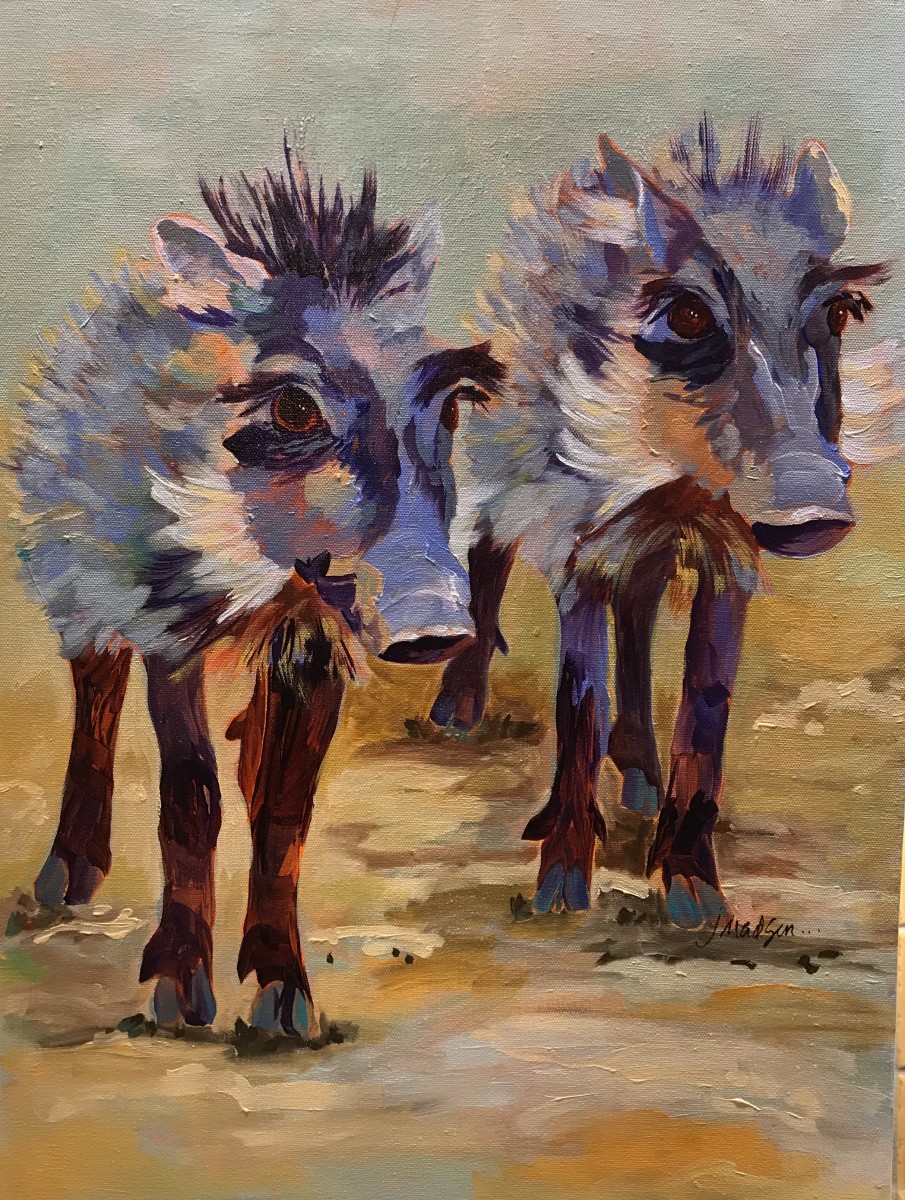 Rocky and the Fonz the Warthog Twins  by Judith Madsen 