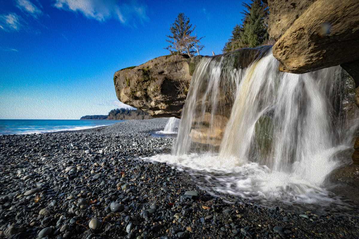 Sandcut Beach Falls by Theresa Muth, Image 1.