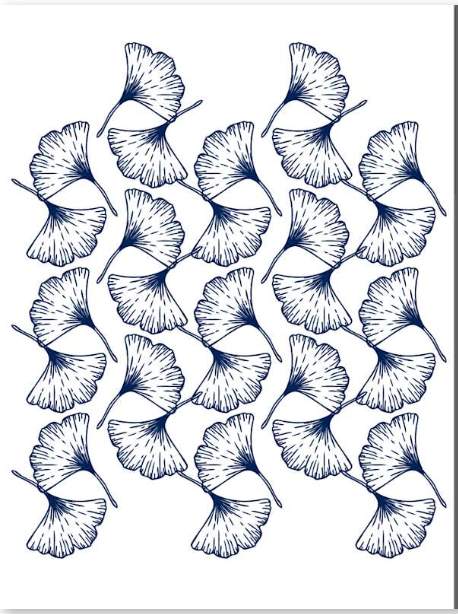 Ginkgo Falling Blue by Ilana Dashe 