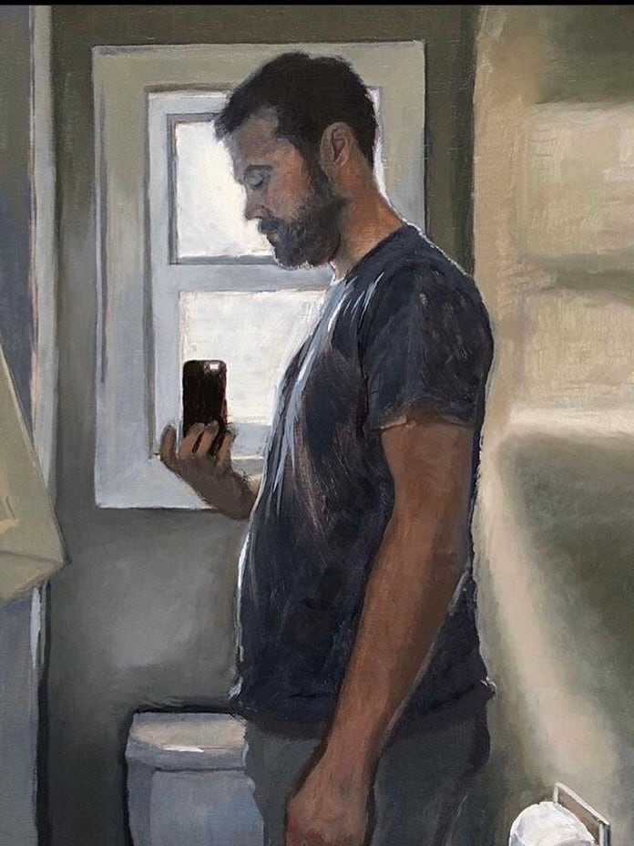 Self Portrait II by David Vegt  Image: Self Portrait in the bathroom on Gordon Dr.