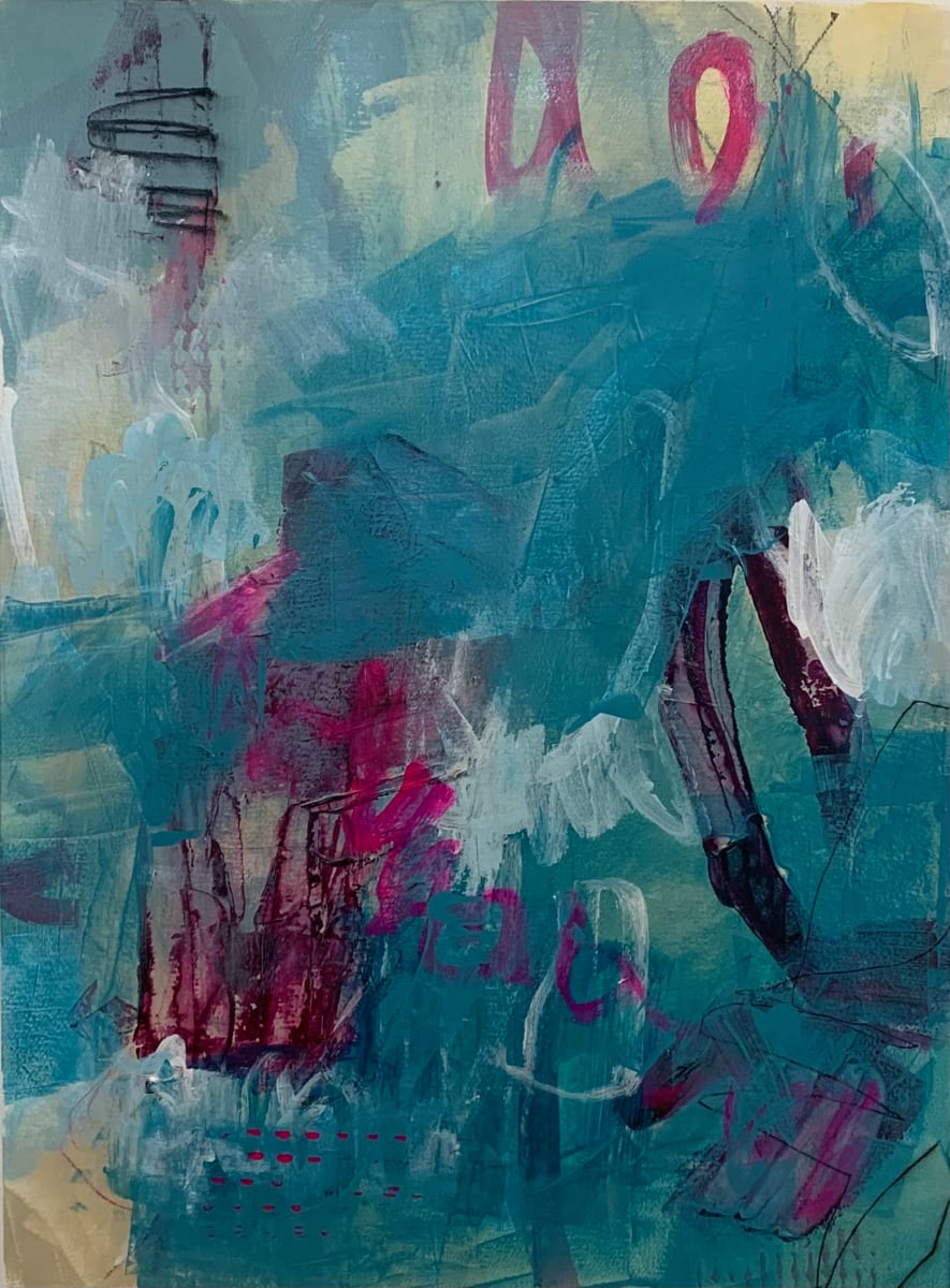 Teal #2 by Frannie Kronenberg Art  Image: On paper, unframed