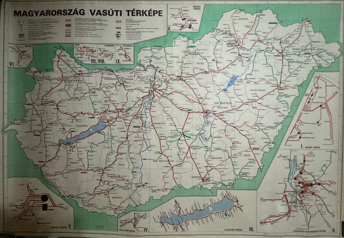 MAGYARORSZÁG VASÚTI TÉRKÉPE 
