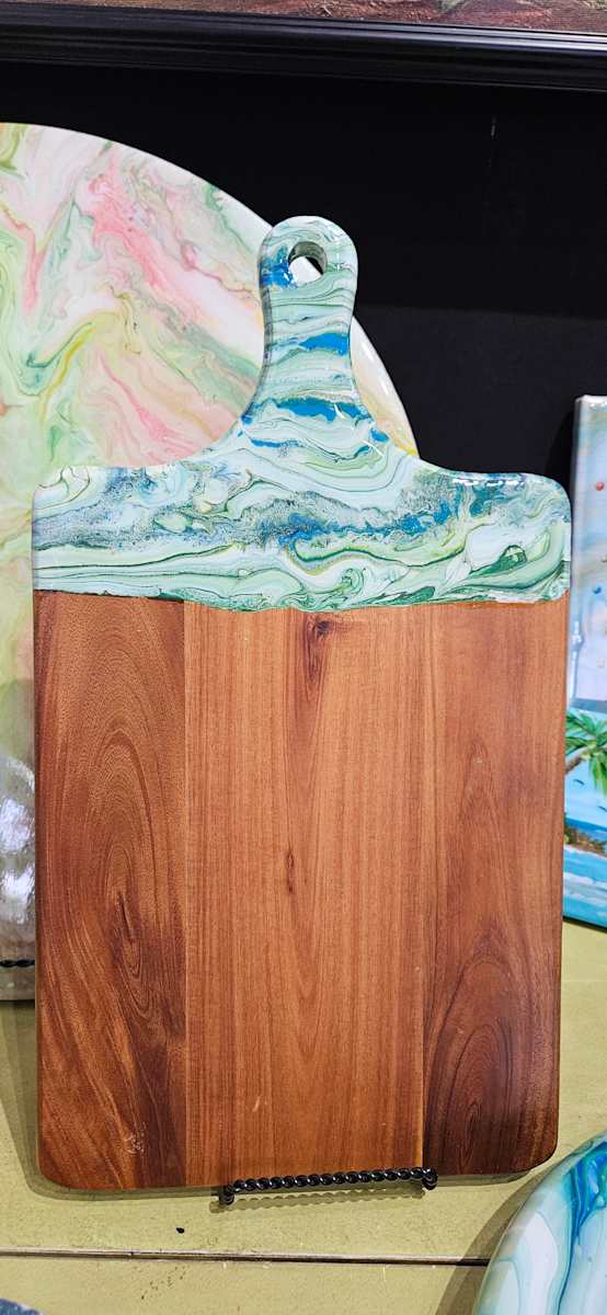 Green/blue charcuterie board by Pam McAdams, Image 1.
