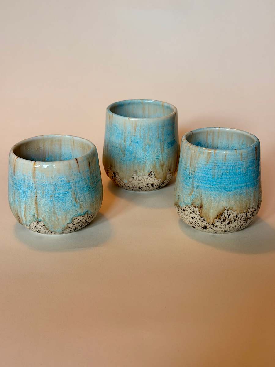 Robin's Egg Wine Cups by Stephanie Fenter 