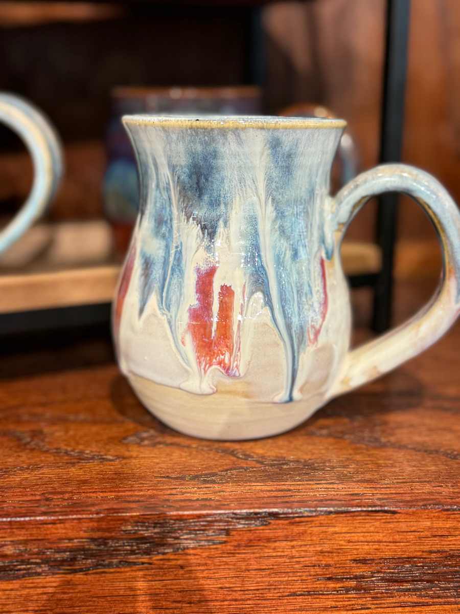 Mug - Blue Cherry Drip by Nicole Nalbach 