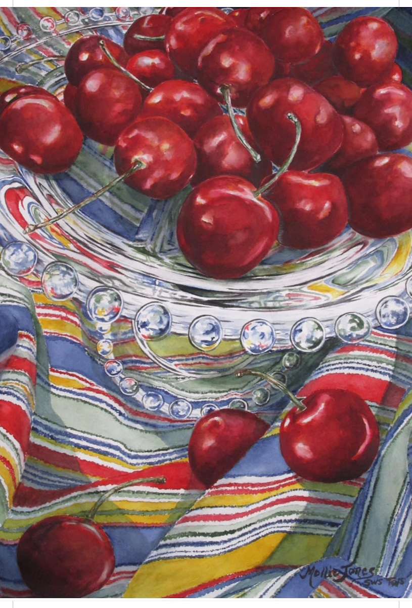 Cherries and Stripes by Mollie Jones 