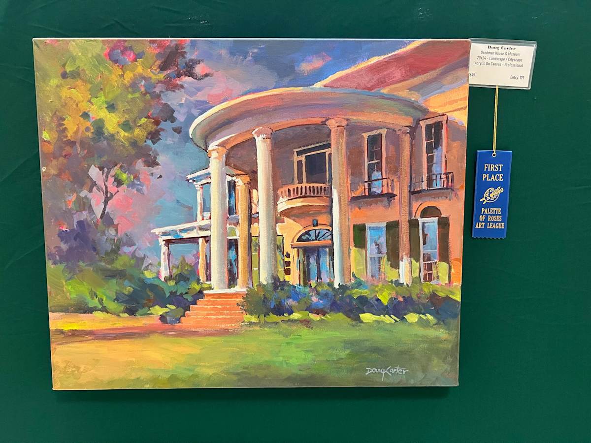 Goodman House & Museum by Doug Carter  Image: First Place Ribbon - Professional Division / Landscape Category
Rose Festival Art Show 2025