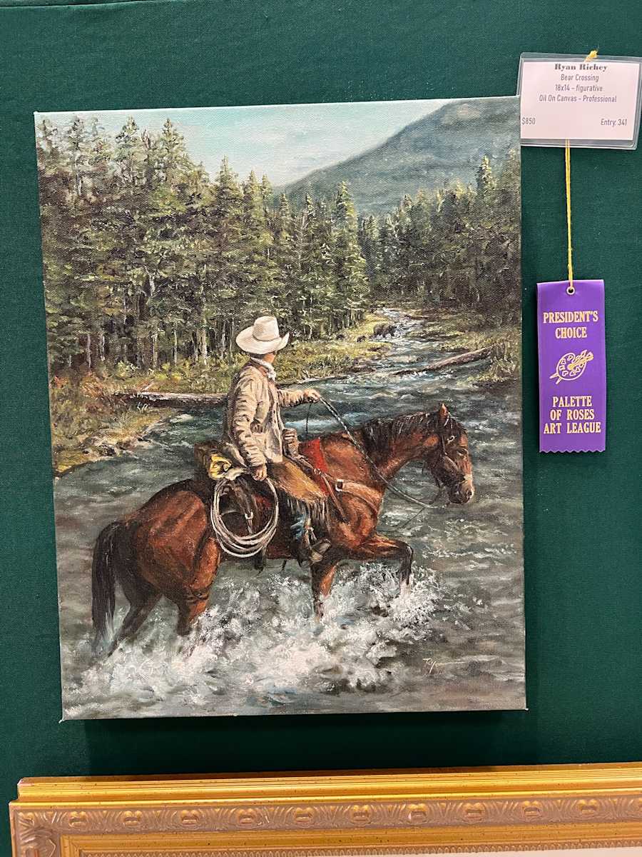 Bear Crossing by Ryan Richey  Image: President's Choice Award - Professional Division / Portrait, Figurative Category
Rose Festival Art Show 2025