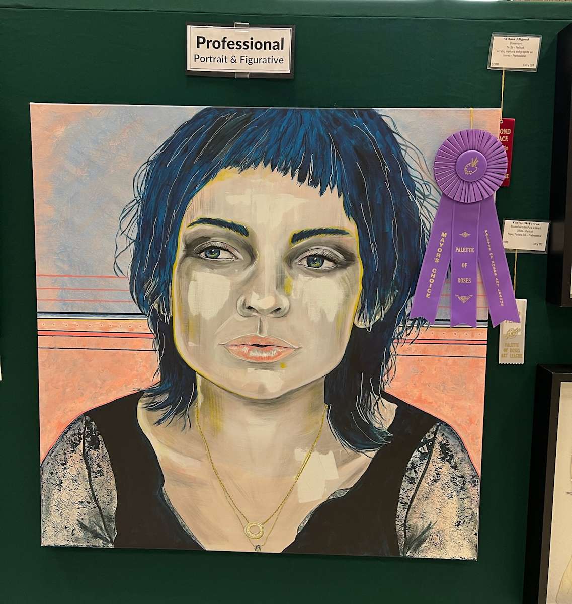 Bluesways by Wilma Allgood  Image: Second Place Award - Professional Division/Portrait, Figurative Category.
Mayor's Choice Award