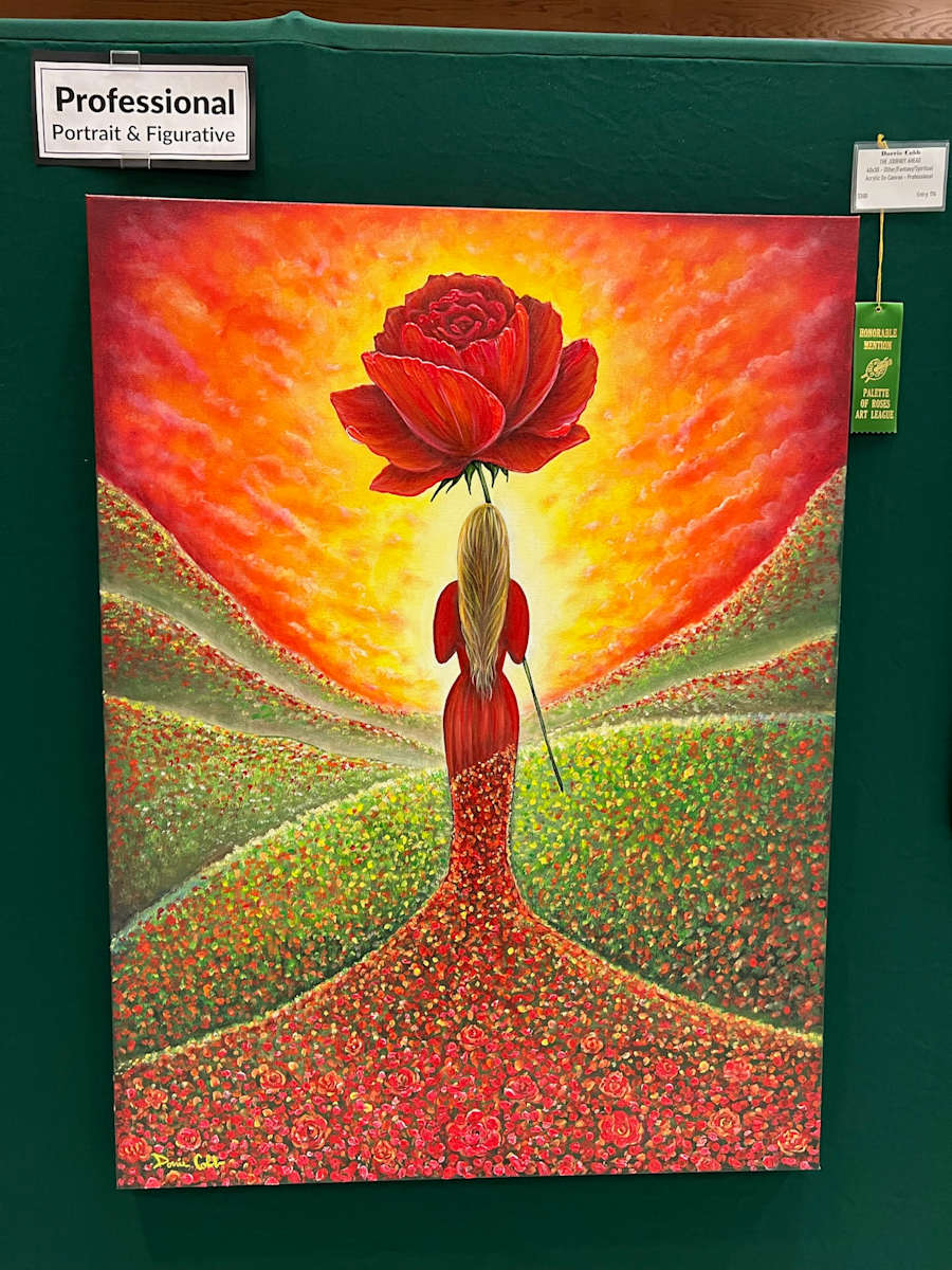 THE JOURNEY AHEAD by Dorrie Cobb  Image: Honorable Mention Award - Professional Division / Portrait, Figurative Category
Rose Festival Art Show 2025