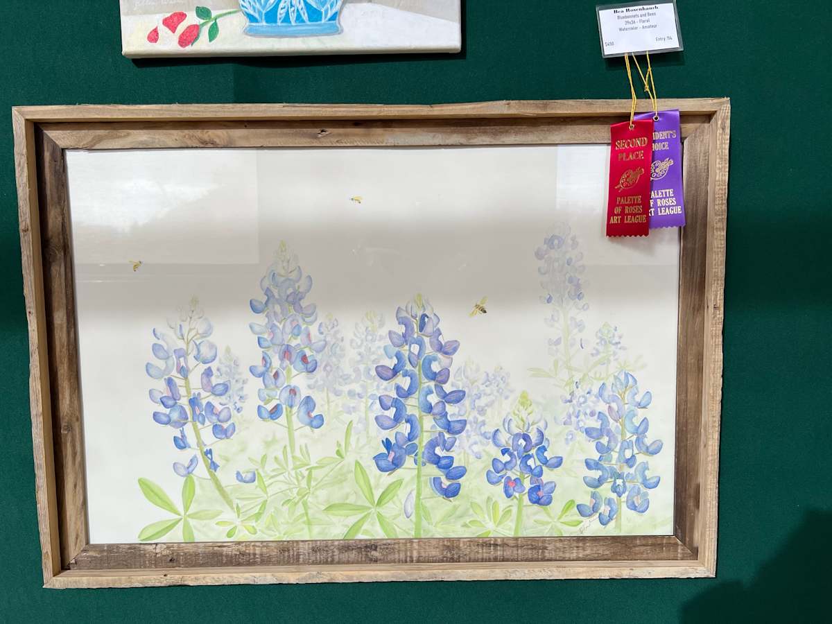 Bluebonnets and Bees by Bea Rosenhauch  Image: Second Place Award Amateur Division Floral Category