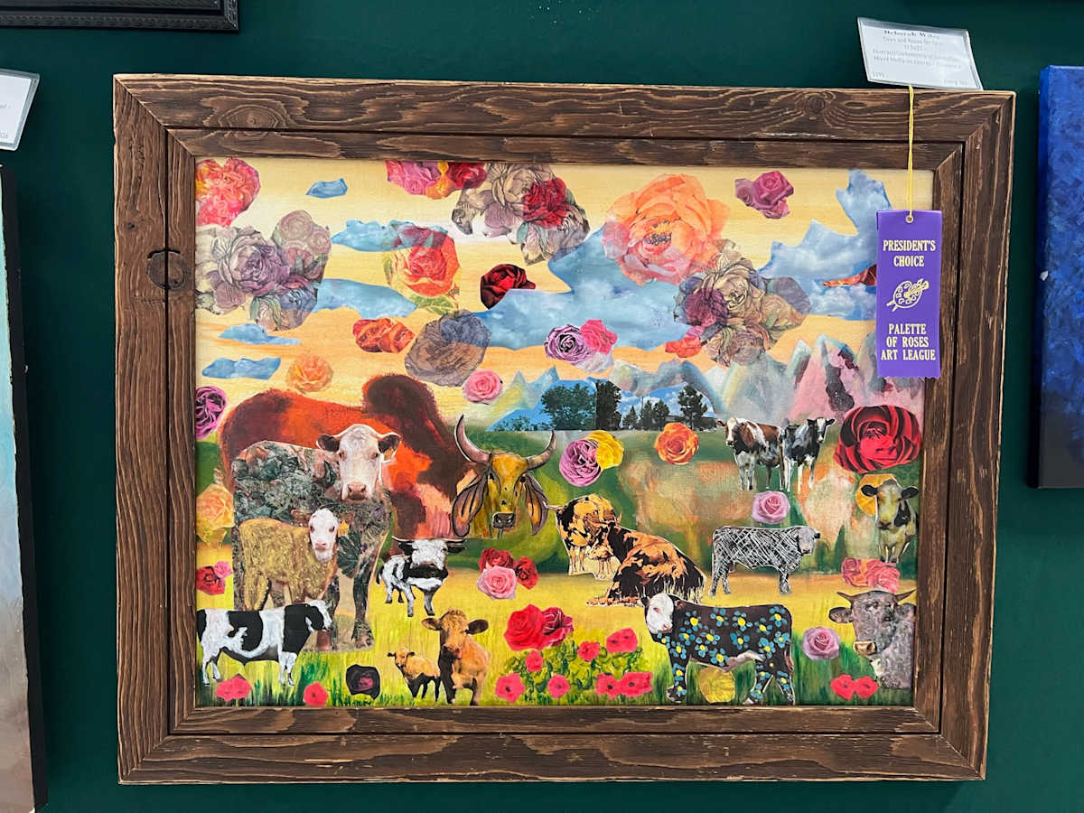 Cows and Roses for Tyler by Deborah Wiley  Image: President's Choice Award Advance II Abstract/Surrealism Category