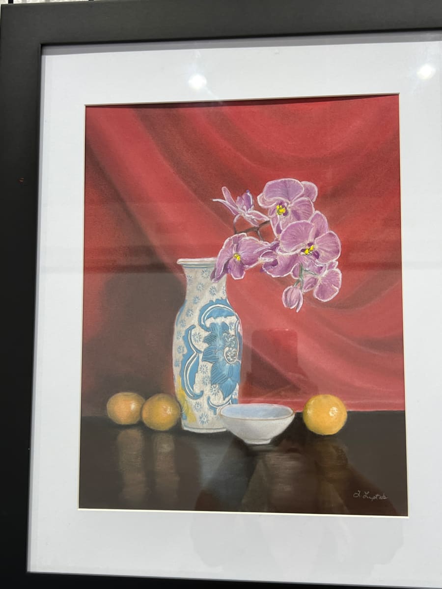 Vase, Bowl, and Oranges by Teri Liptak 